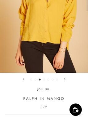 Joli Nu Relaxed Button-Down Shirt in Mango